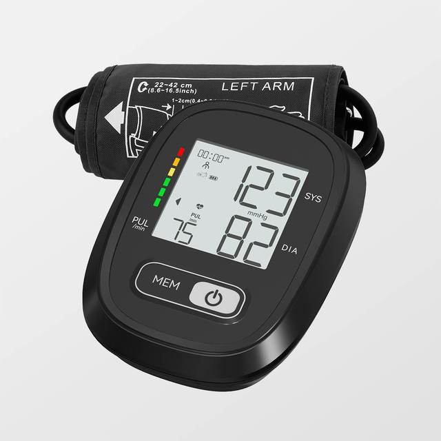 Instrumento de medición de la presión arterial del brazo superior digital médico de precisión