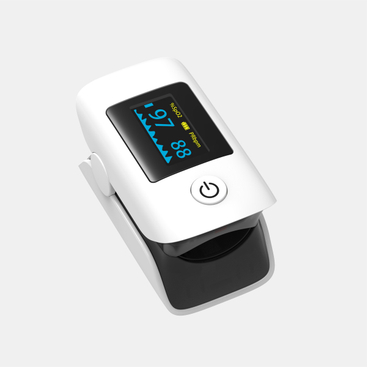 ສີຂາວ Bluetooth Functional Fingertip Oximeter ສໍາລັບຜູ້ໃຫຍ່