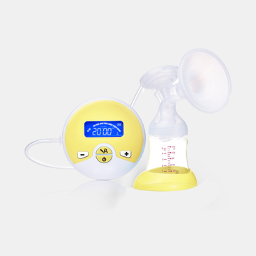 BPA Free Automatic Electric Breast Milk Pump Yellow ເຄື່ອງປ້ຳນົມແມ່ແບບເອເລັກໂຕຣນິກດ່ຽວ