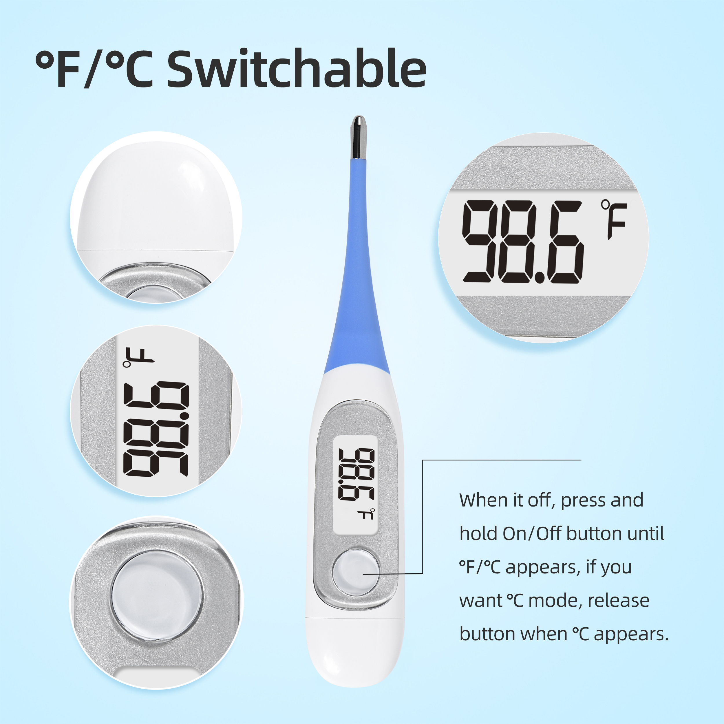 Hur man ändrar digital termometer från Celsius till Fahrenheit?