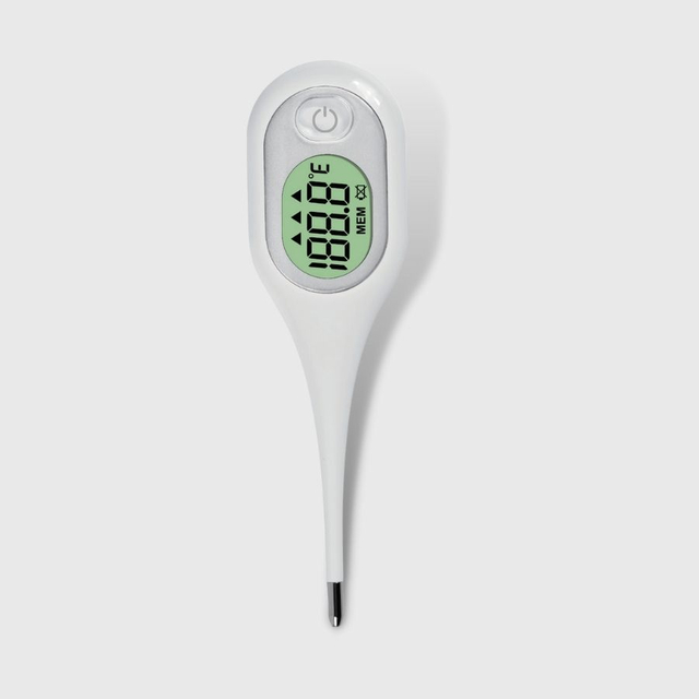 CE MDR patvirtinimo vandeniui atsparus skaitmeninis termometras, akimirksniu nuskaitomas tikslus su Jumbo LCD