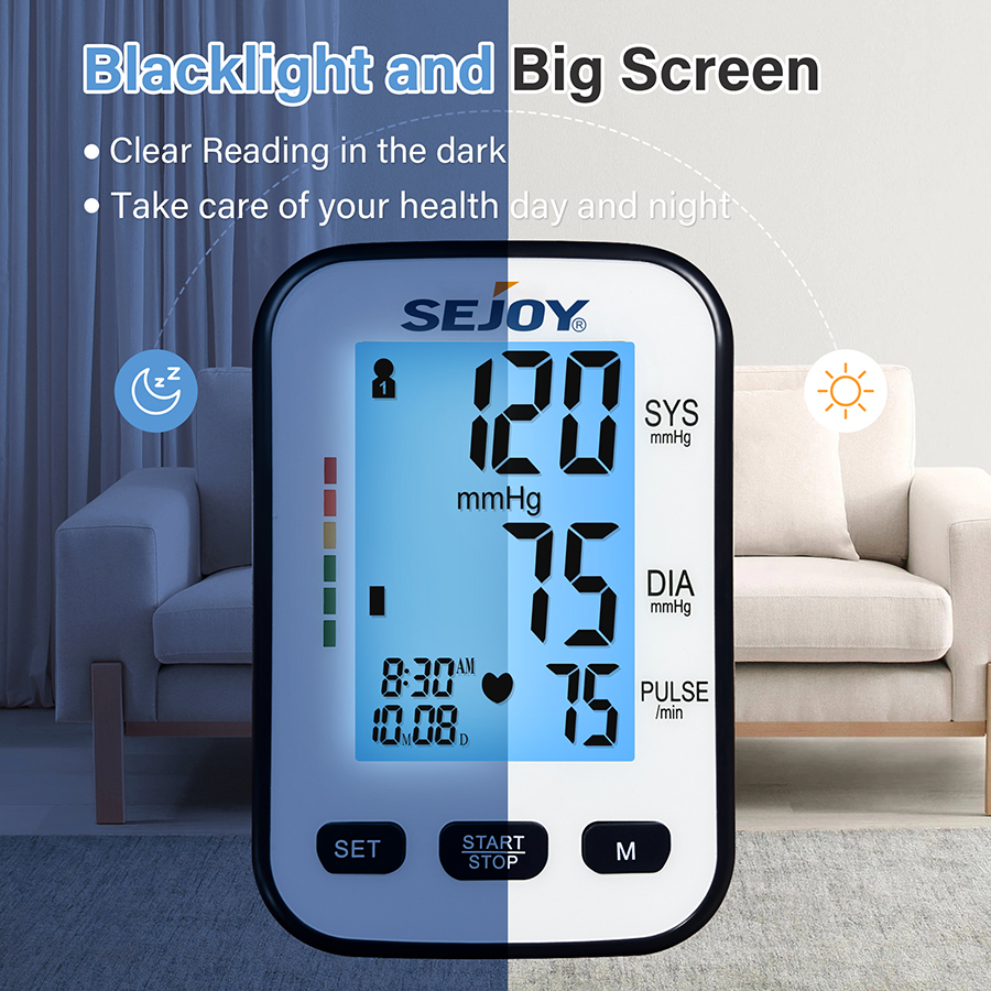 Bluetooth blodtrycksm&auml;tare med bakgrundsbelyst Talking Digital Tensiometer