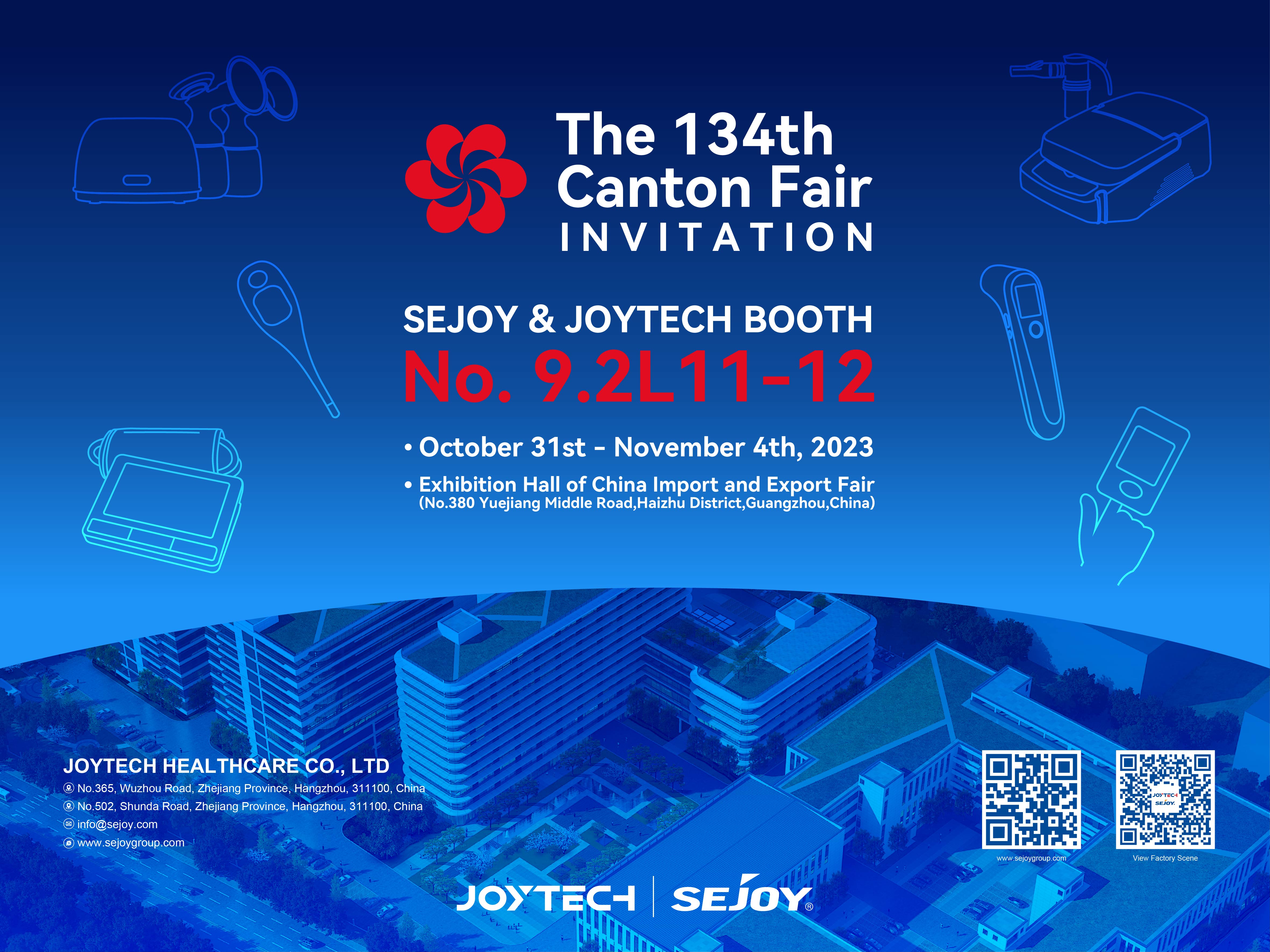 Sejoy Group inviterer deg til &aring; utforske banebrytende medisinske enheter og POCT-produkter p&aring; den 134. Canton Fair