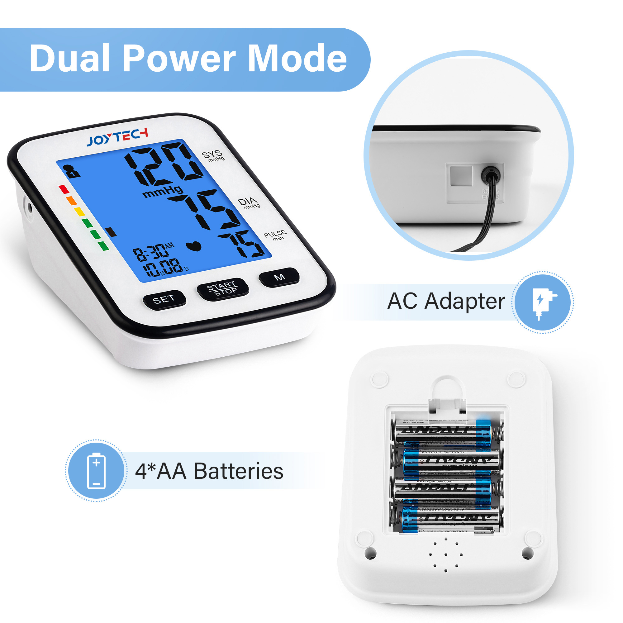 Bluetooth blodtrycksm&auml;tare med bakgrundsbelyst Talking Digital Tensiometer