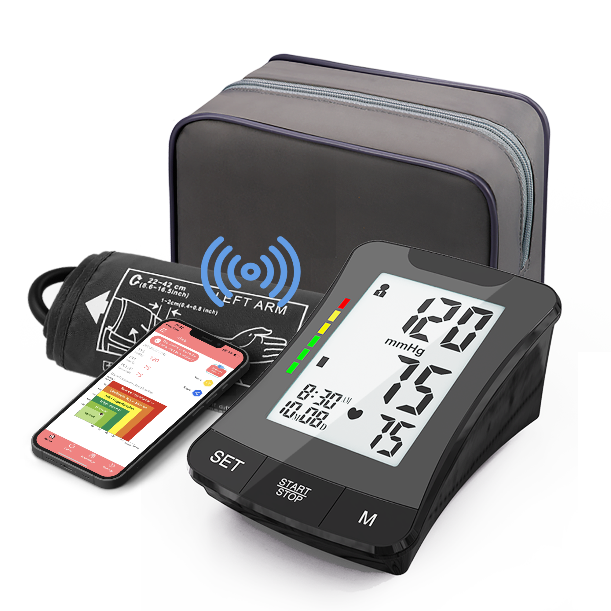ESH эмнэлгийн өндөр нарийвчлалтай цусны даралт хэмжигч Bluetooth дижитал даралт хэмжигч