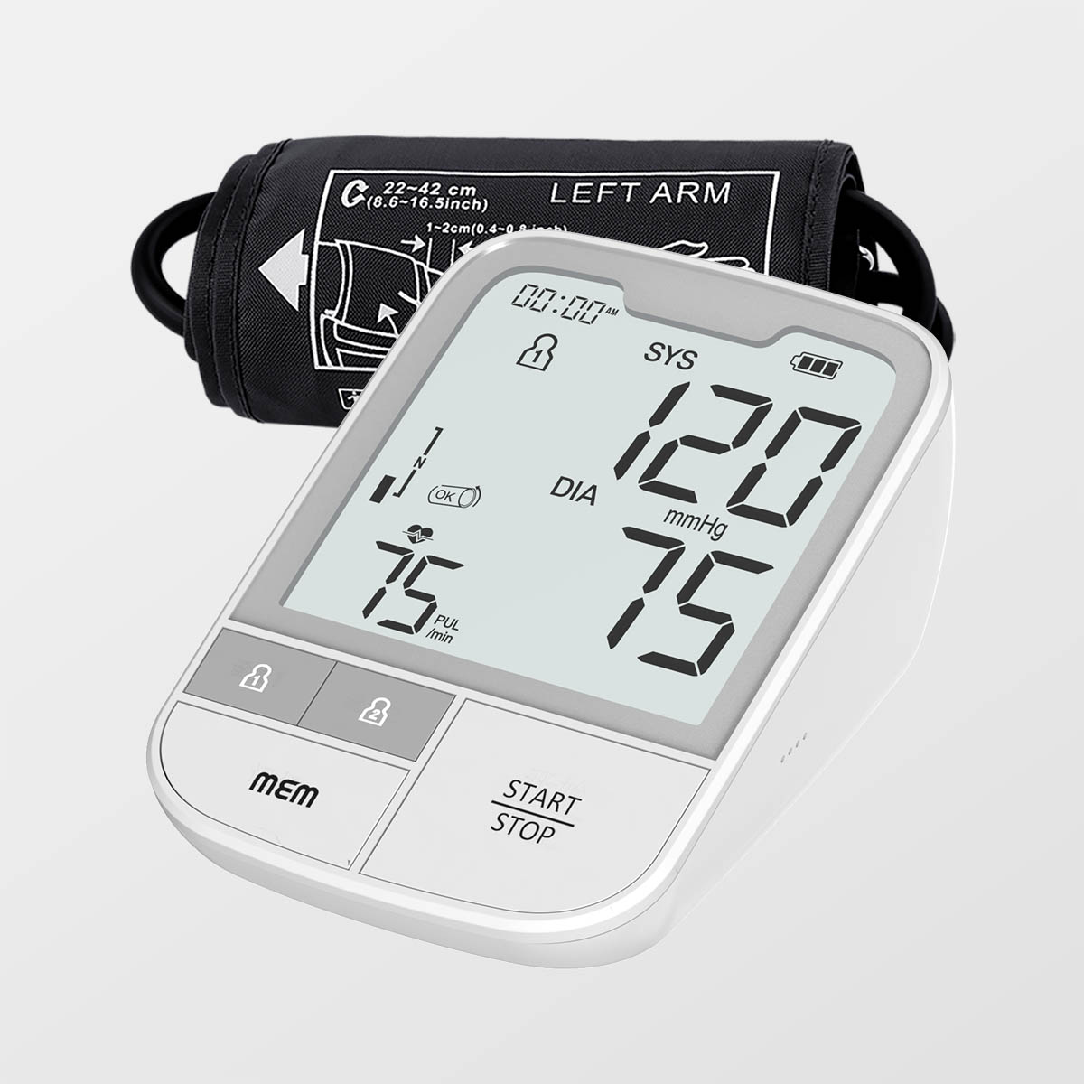Doma uporabljate velik LCD pametni krvni tlak DBP-6285B