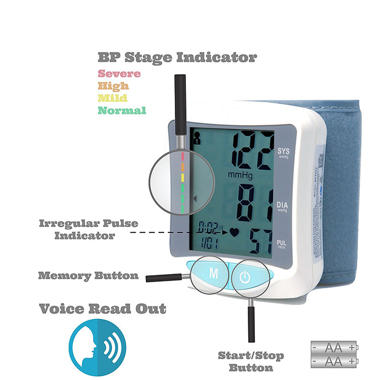 OEM ODM कलाई रक्तचाप मॉनिटर निर्माता पोर्टेबल रक्तचाप मशीन डिजिटल Sphygmomanometer
