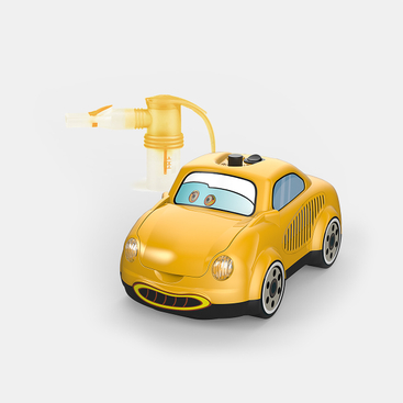 නියුමෝනියාව සඳහා Car Shape Cute Baby Nebuliser Cartoon Compressor Nebulizer