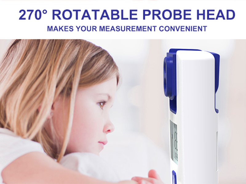 Comfort in Every Angle: DET-3011 Rotatable Forehead Thermometer with Smart Distance Control