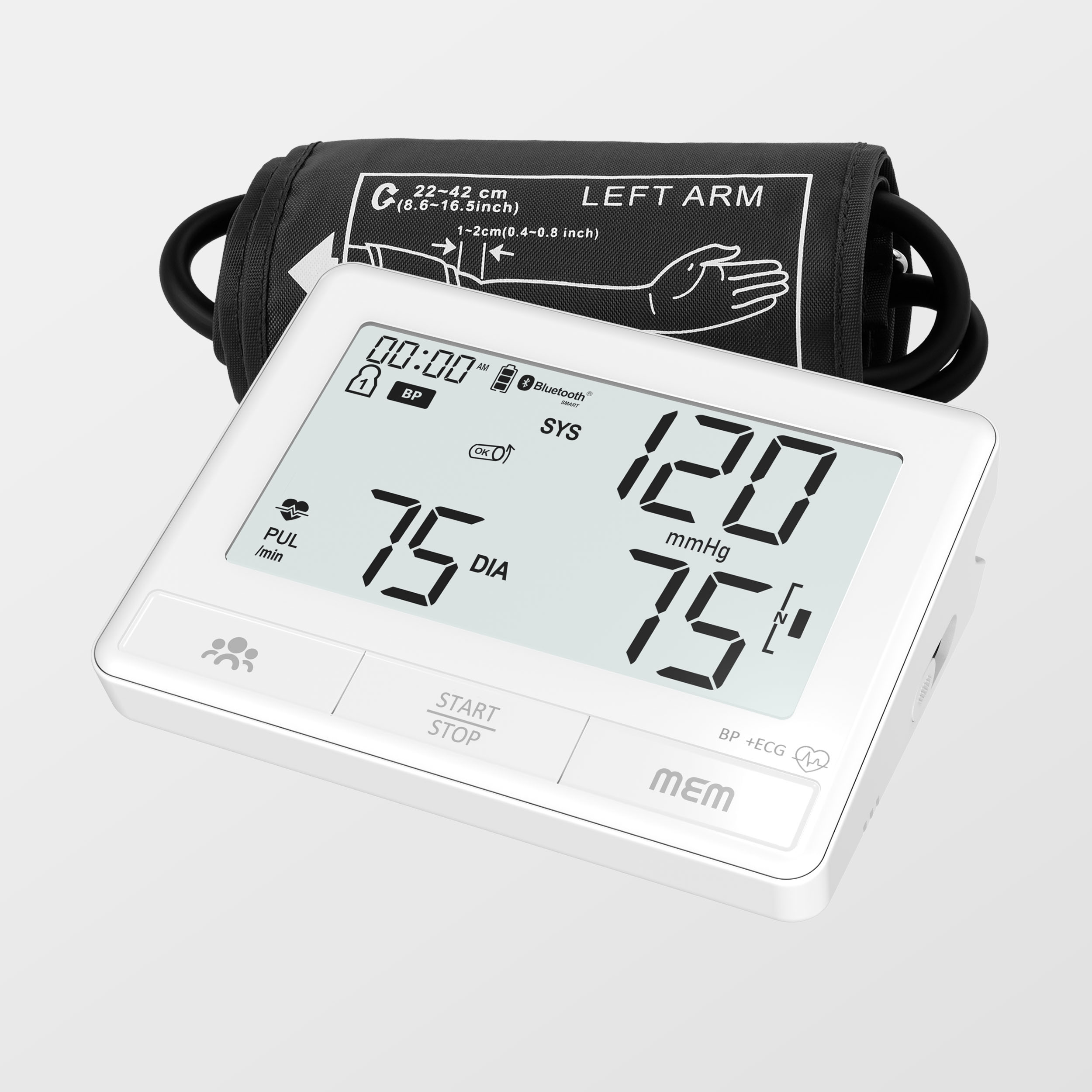 Monitor krvnega tlaka Bluetooth z merilno funkcijo EKG DBP-6679B