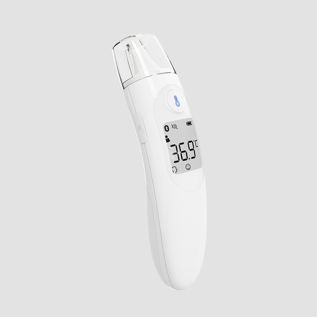 Thermom&egrave;tre infrarouge Bluetooth &agrave; double usage avec r&eacute;tro&eacute;clairage pour la fi&egrave;vre DET-2129