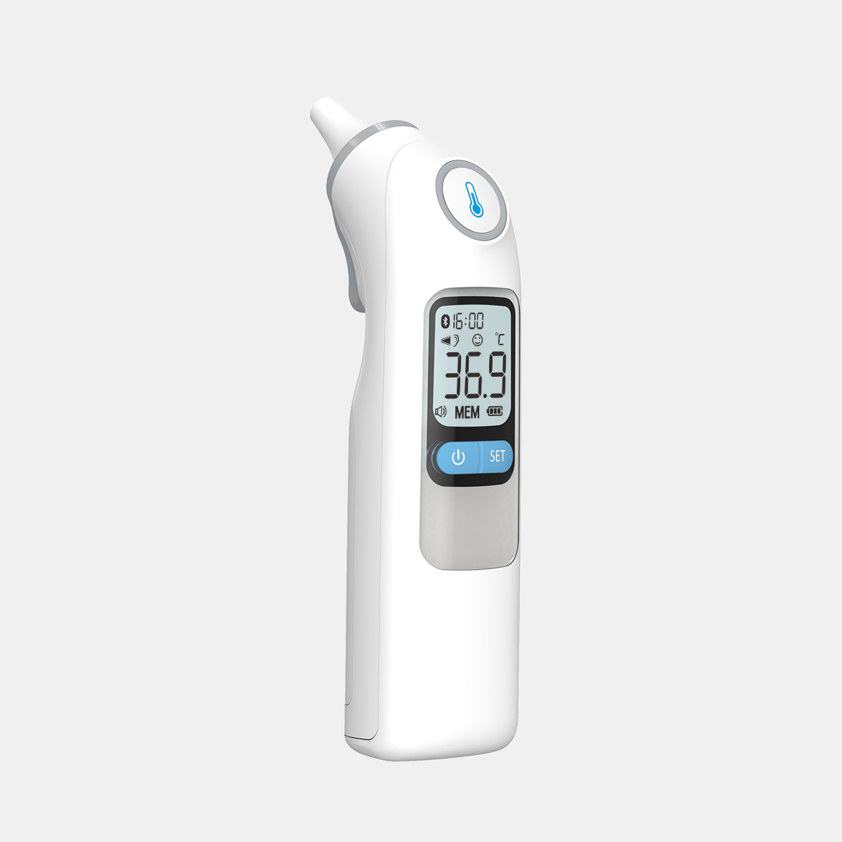 Termometer kuping Infrared Smart kanthi Bluetooth Det-1015B