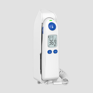 Thermom&egrave;tre infrarouge clinique pour tous &acirc;ges avec r&eacute;tro&eacute;clairage et rappel de m&eacute;moire